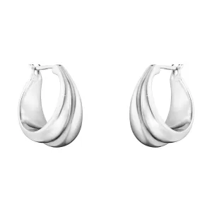 Large Curve Silver Earrings