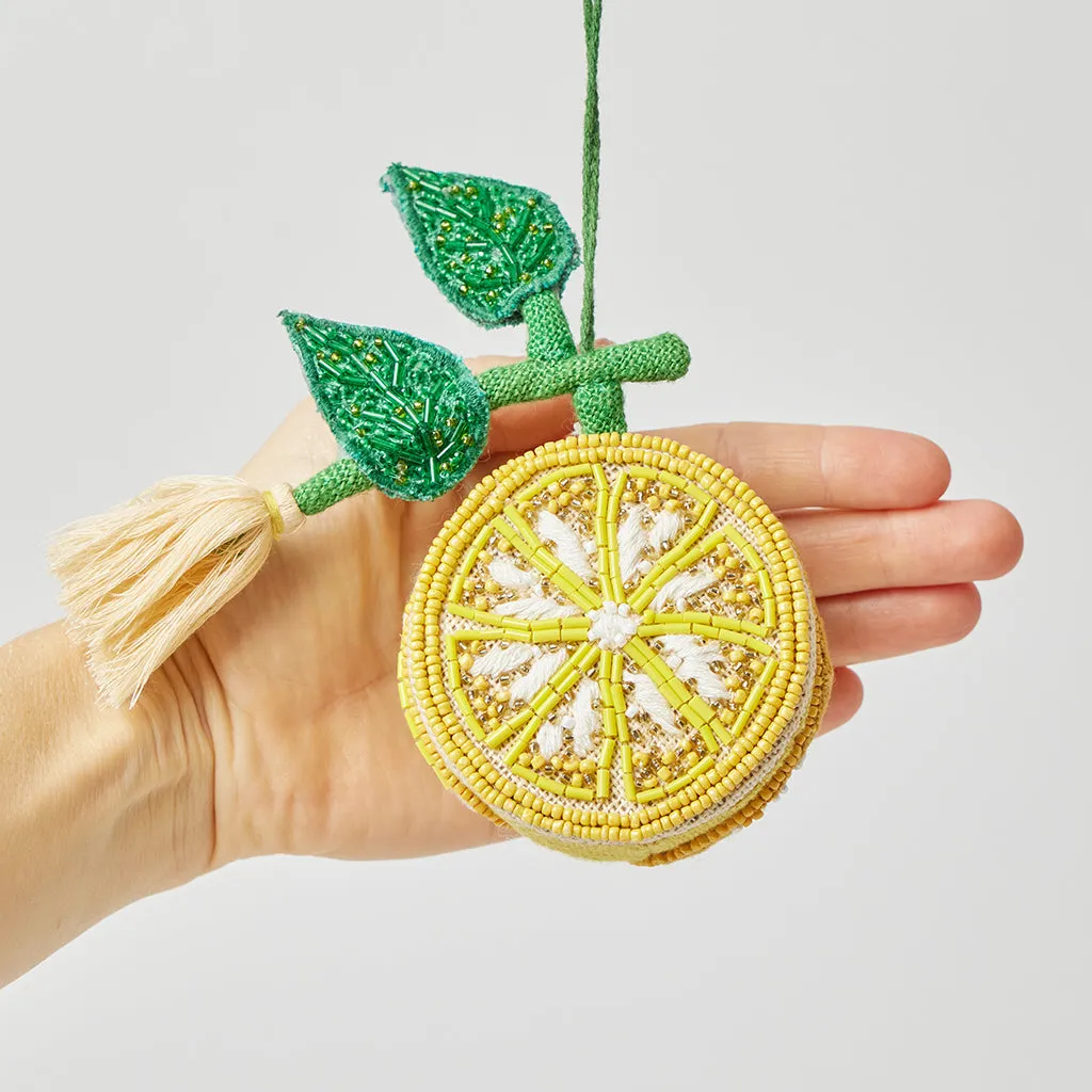 Lemon Beaded Ornament