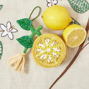 Lemon Beaded Ornament