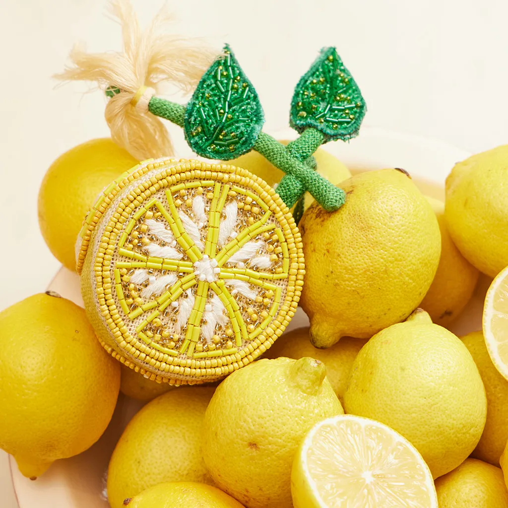 Lemon Beaded Ornament
