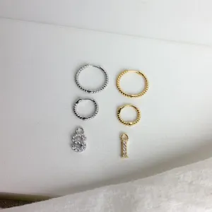 Love Local Mini Malea Hoops With Letter Charms