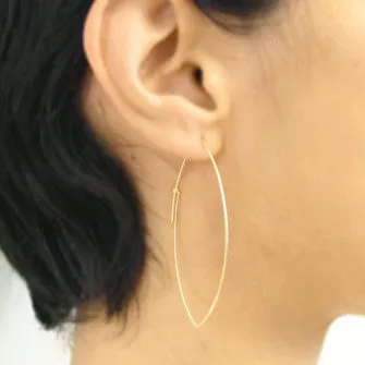 <!--ER616-->SALE - marquis dainty hoop earrings
