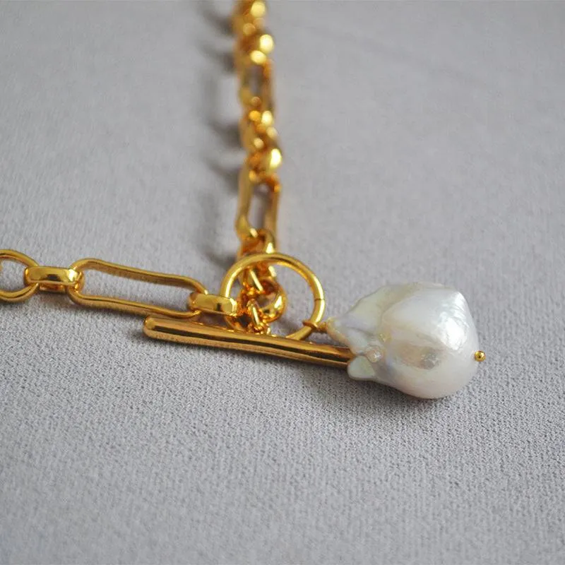 Luxury Baroque Pearls Chain Necklace