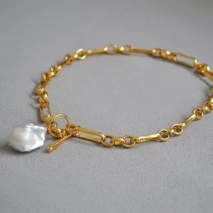 Luxury Baroque Pearls Chain Necklace