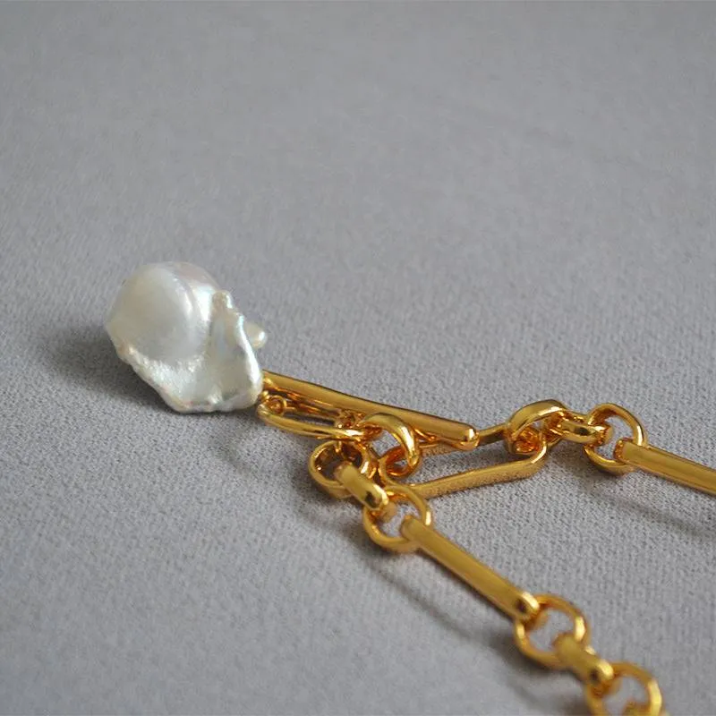 Luxury Baroque Pearls Chain Necklace