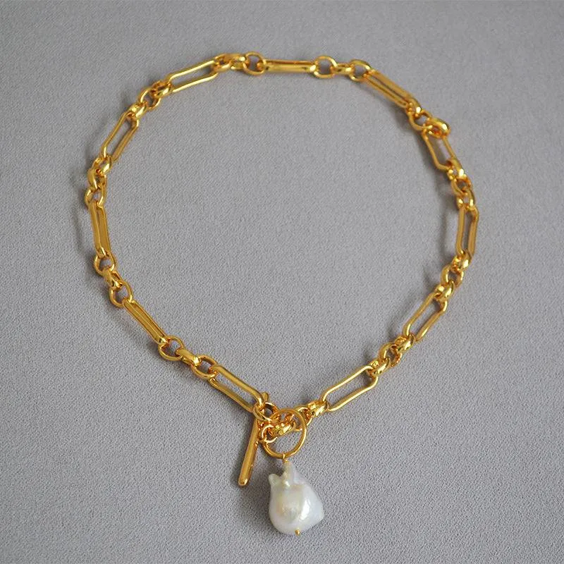Luxury Baroque Pearls Chain Necklace