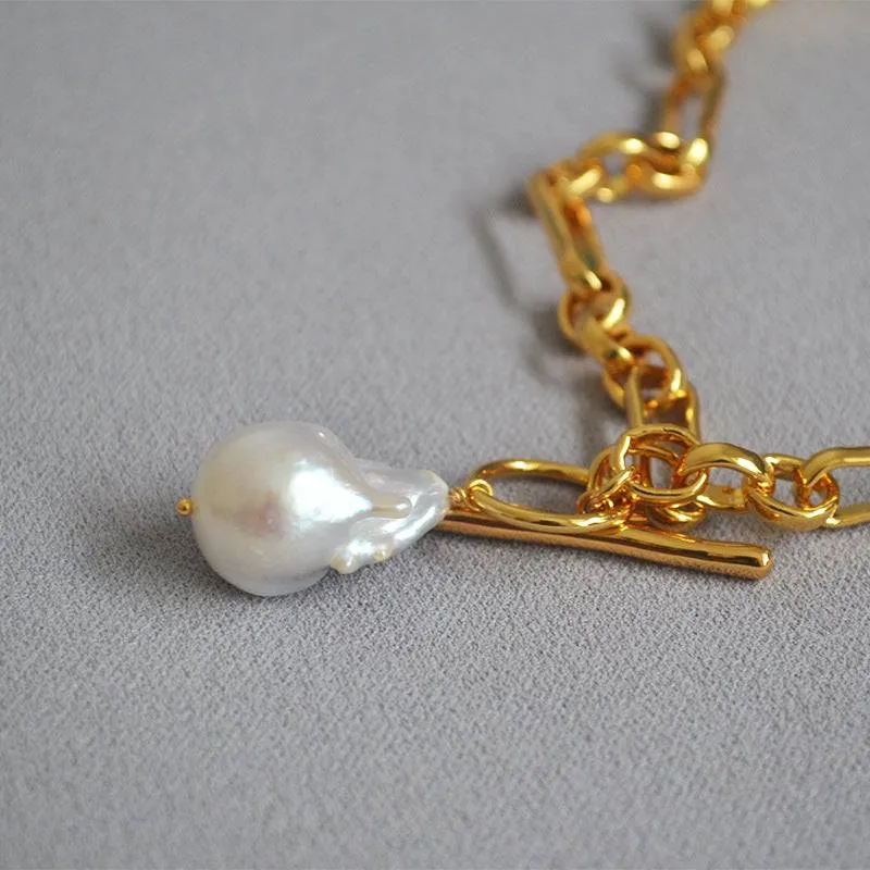Luxury Baroque Pearls Chain Necklace