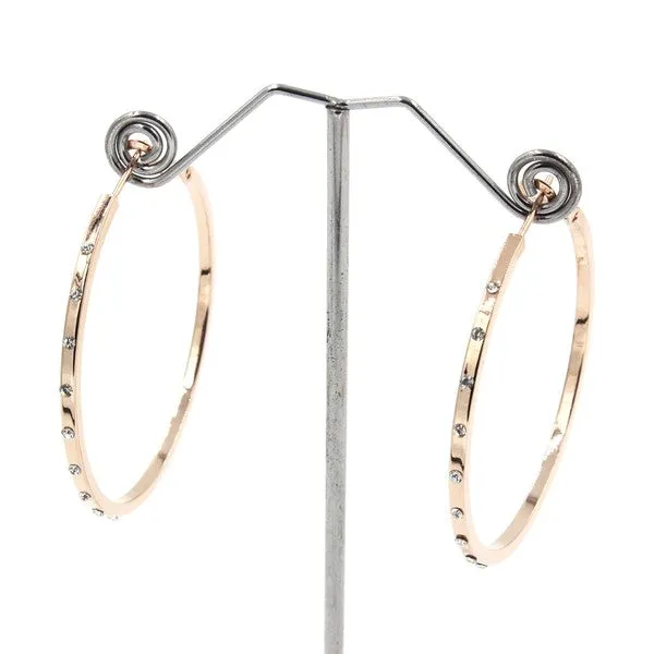 LUXURY RHINESTONE HOOP EARINGS