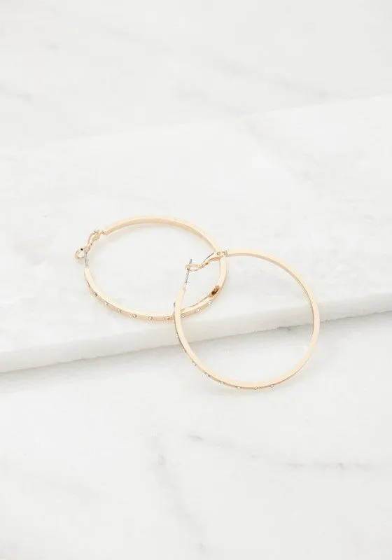 LUXURY RHINESTONE HOOP EARINGS