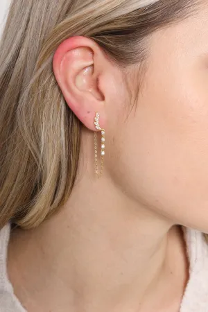 Maeve Bezel Chain Earring