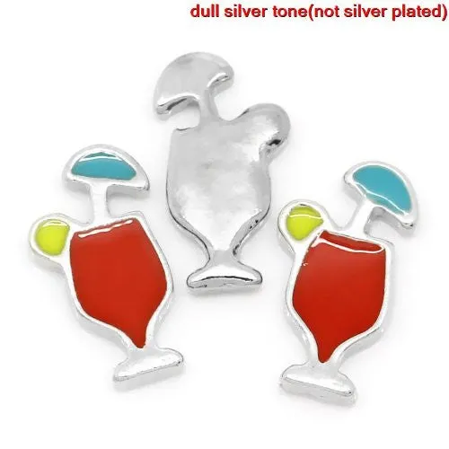 Martini Glass Floating Charms For Glass Living Memory Lockets