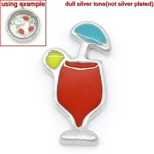 Martini Glass Floating Charms For Glass Living Memory Lockets