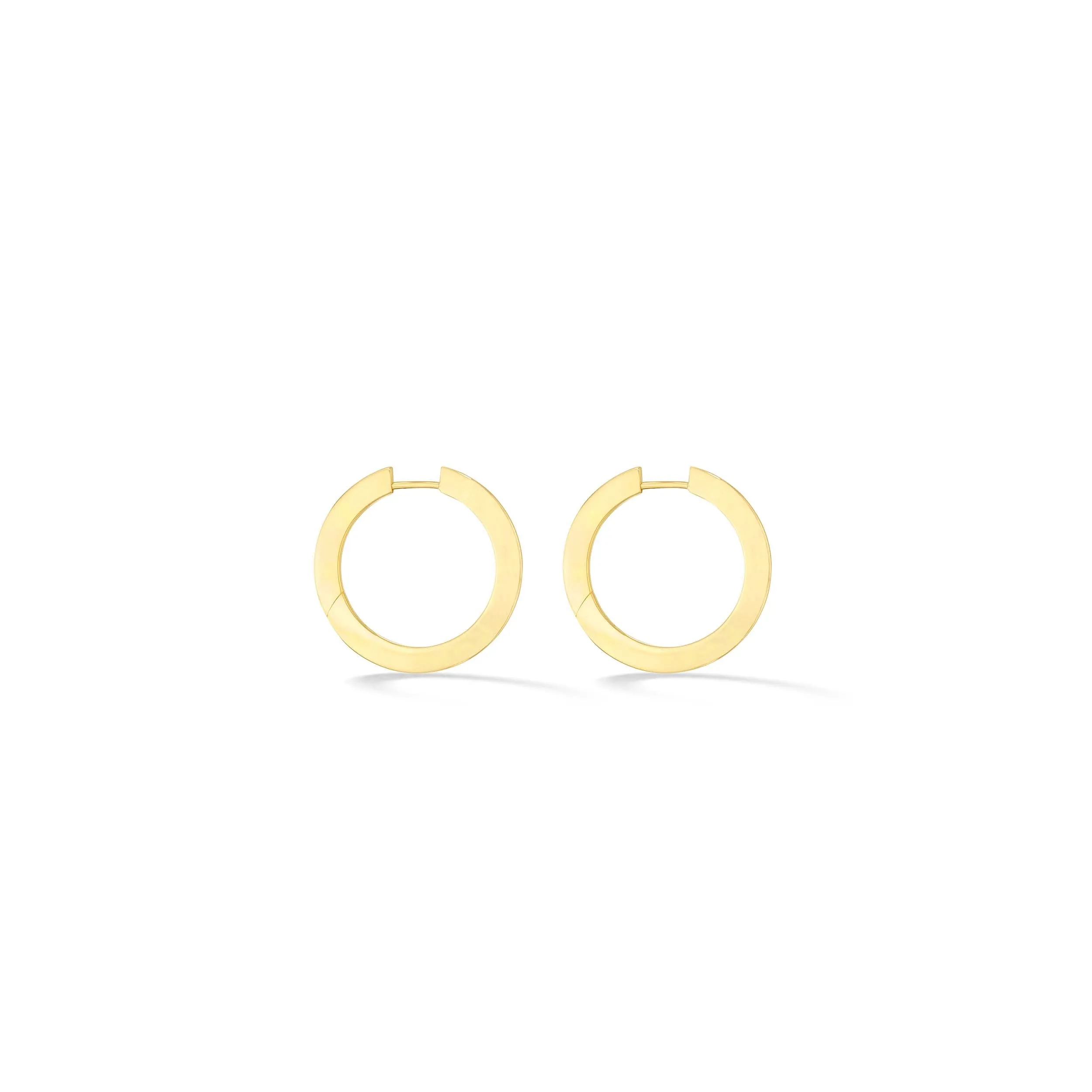 Medium Yellow Gold Plain Hoop Earrings