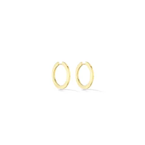 Medium Yellow Gold Plain Hoop Earrings