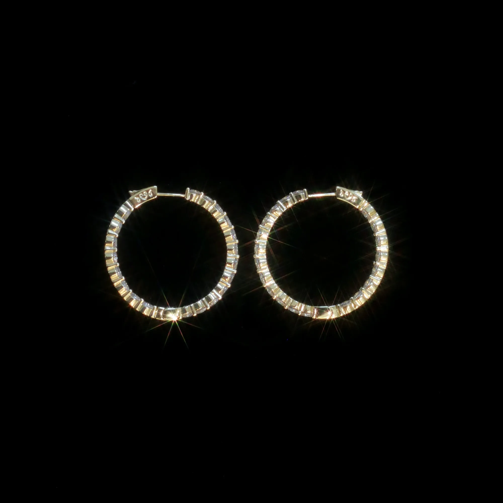 MINI CZ EMBELLISHED HOOPS
