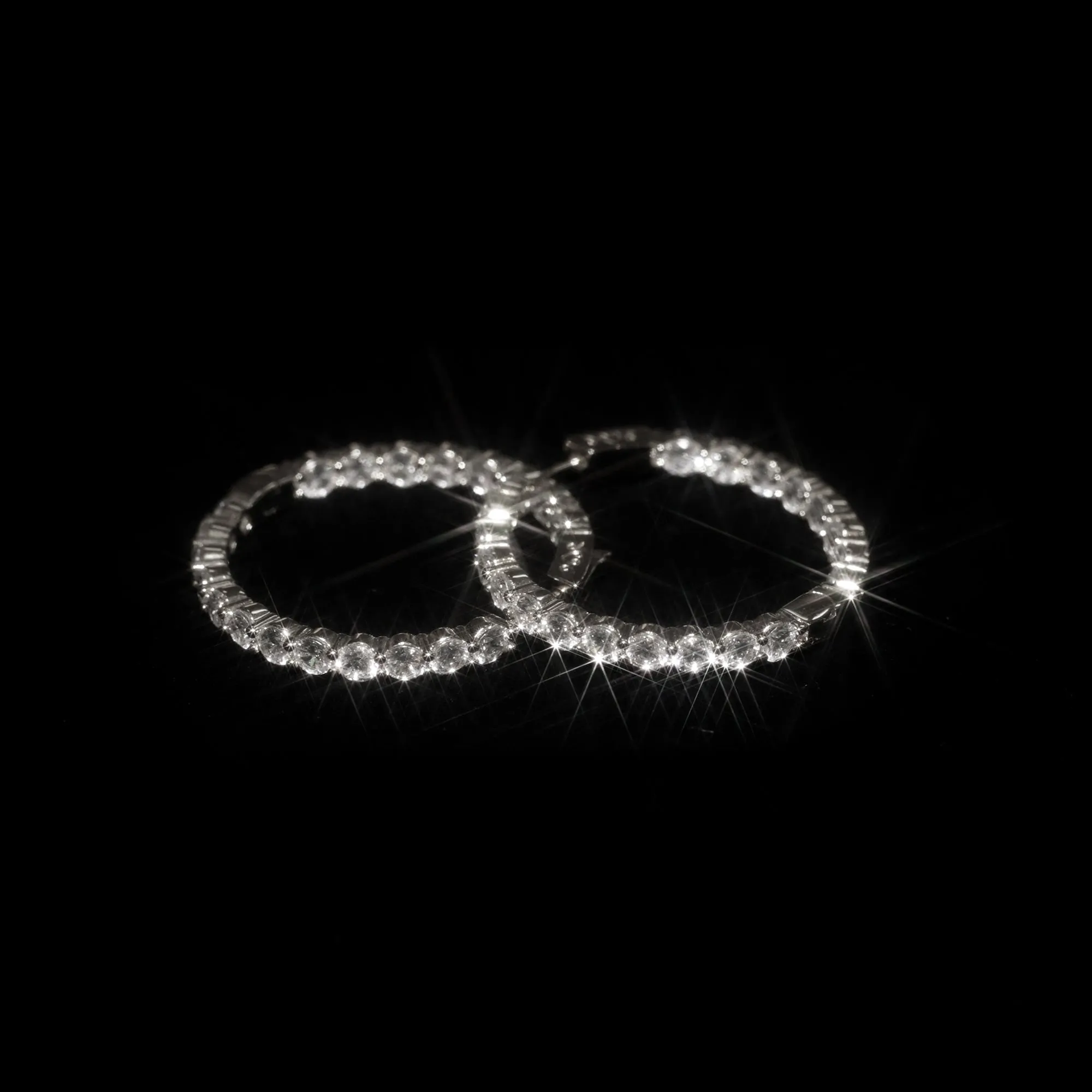 MINI CZ EMBELLISHED HOOPS