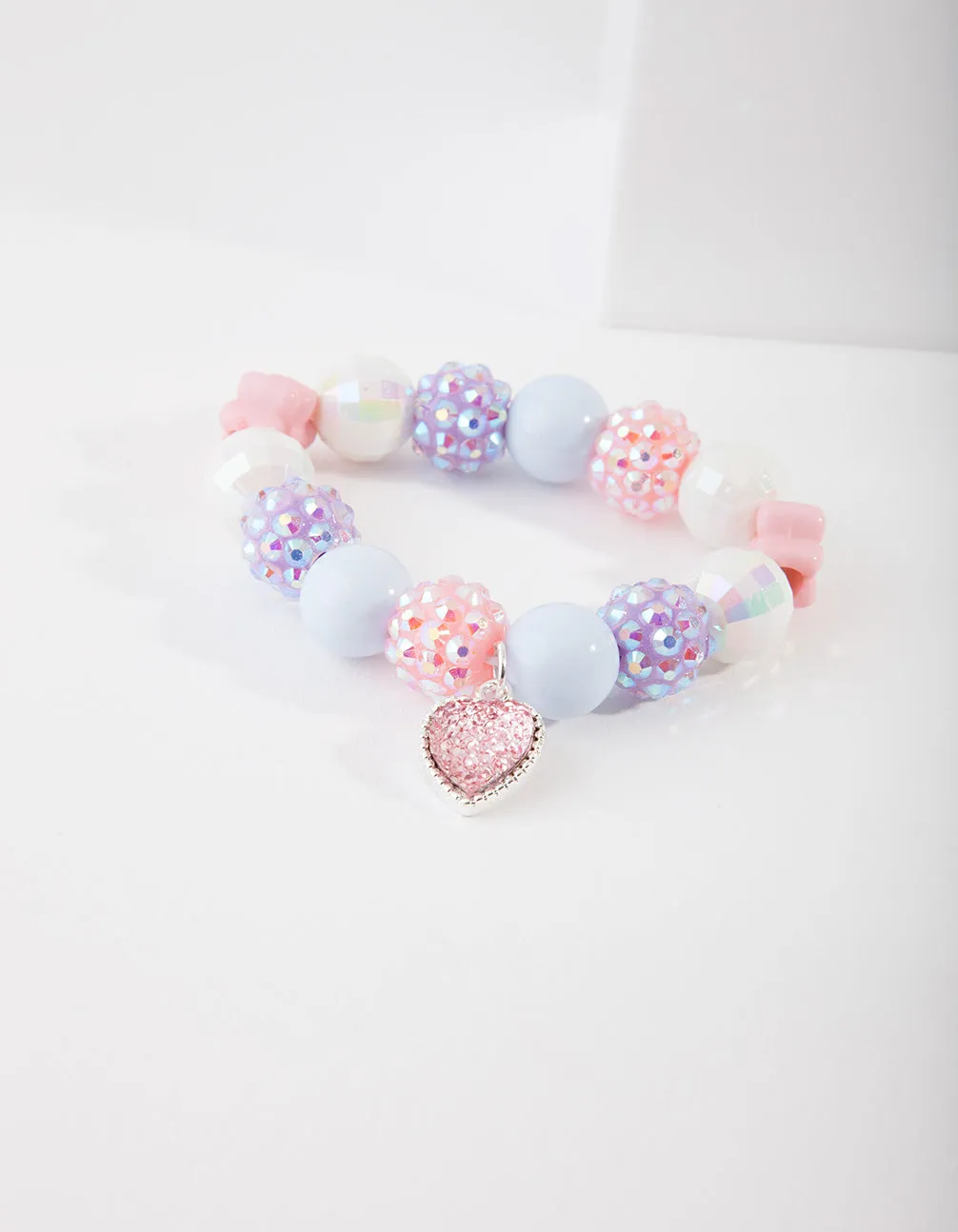 Mixed Diamante Disco Ball Beaded Bracelet