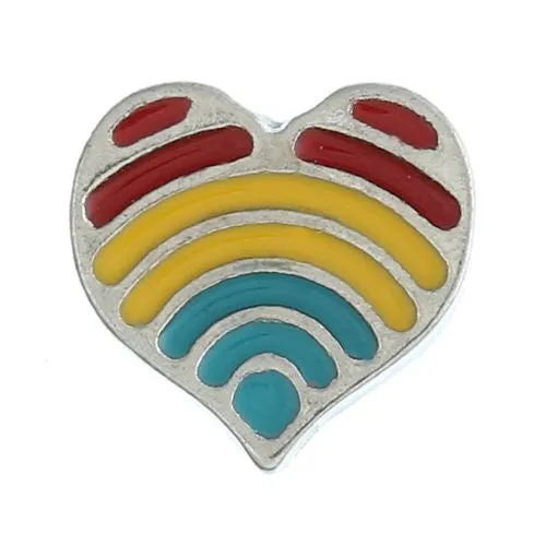 Multi  heart Floating Charms For Glass Living Memory Lockets