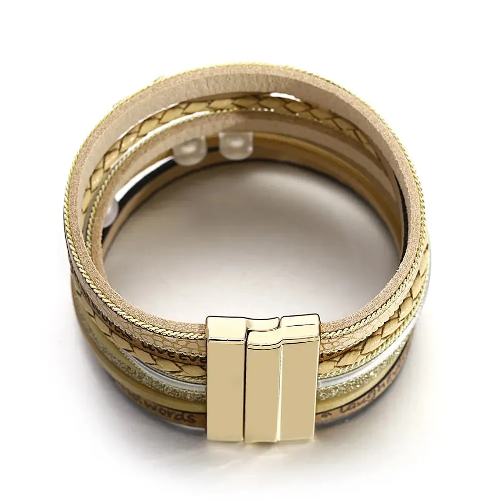 Multilayer Pearl Leather Bracelet
