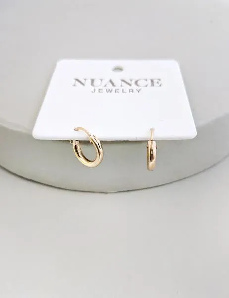 Nuance Gold Tiny Snap Hoops