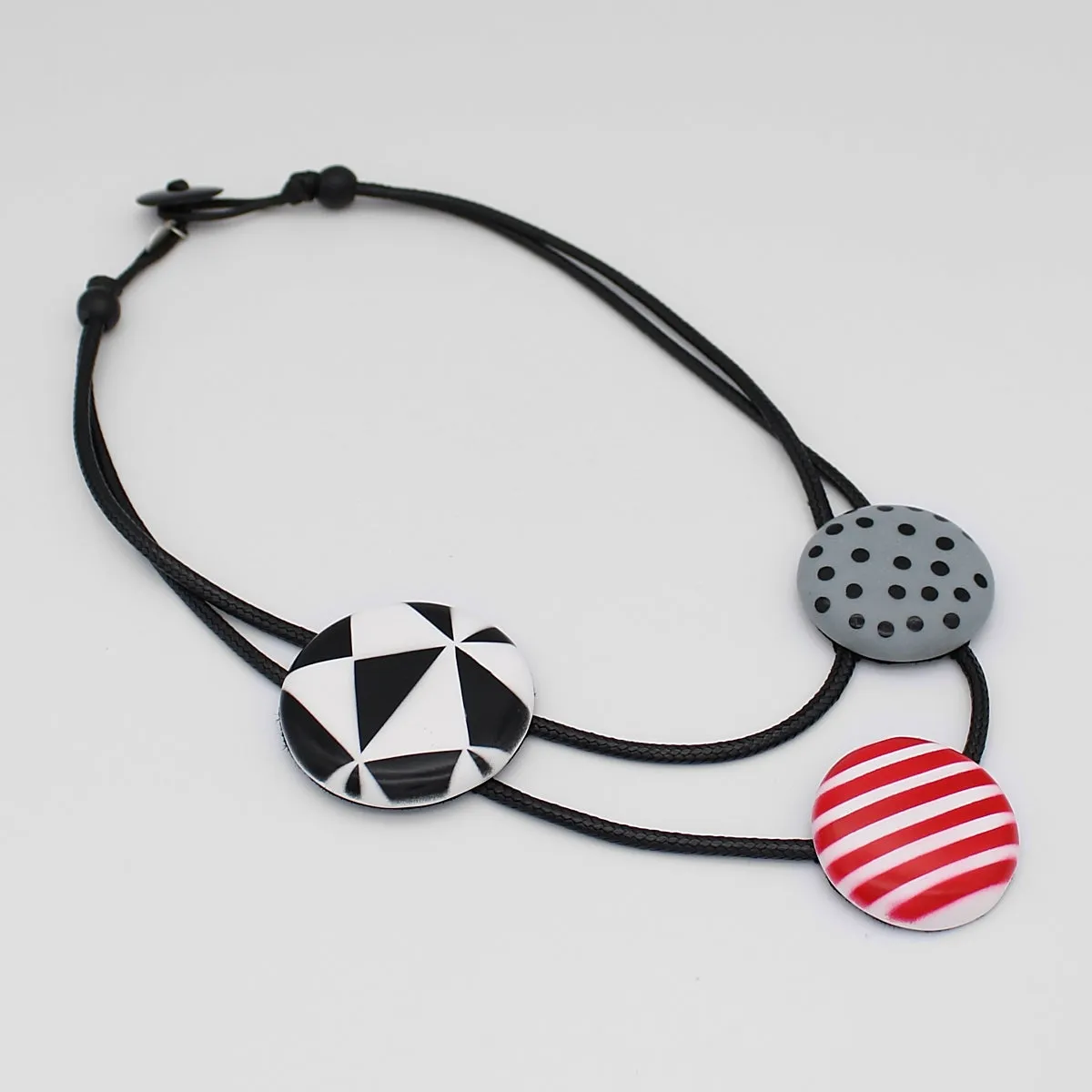 Painted Artistry Black and Red Lexie Necklace