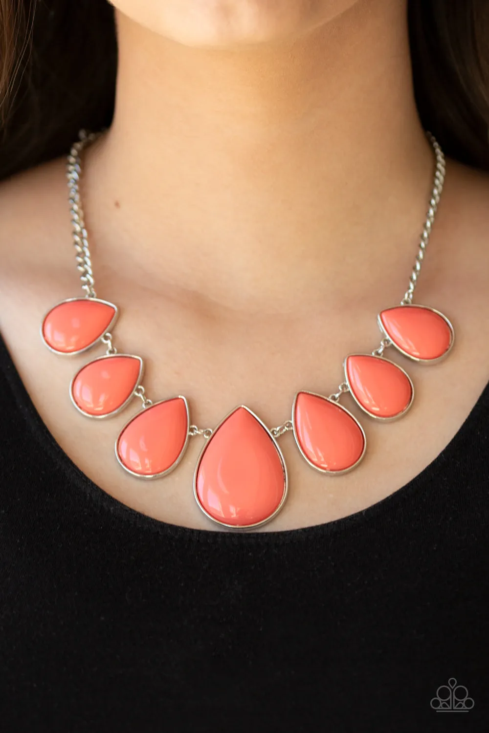 Paparazzi Drop Zone Necklace Orange