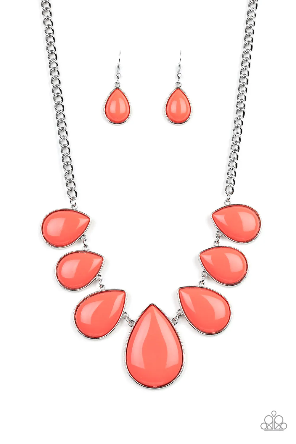 Paparazzi Drop Zone Necklace Orange