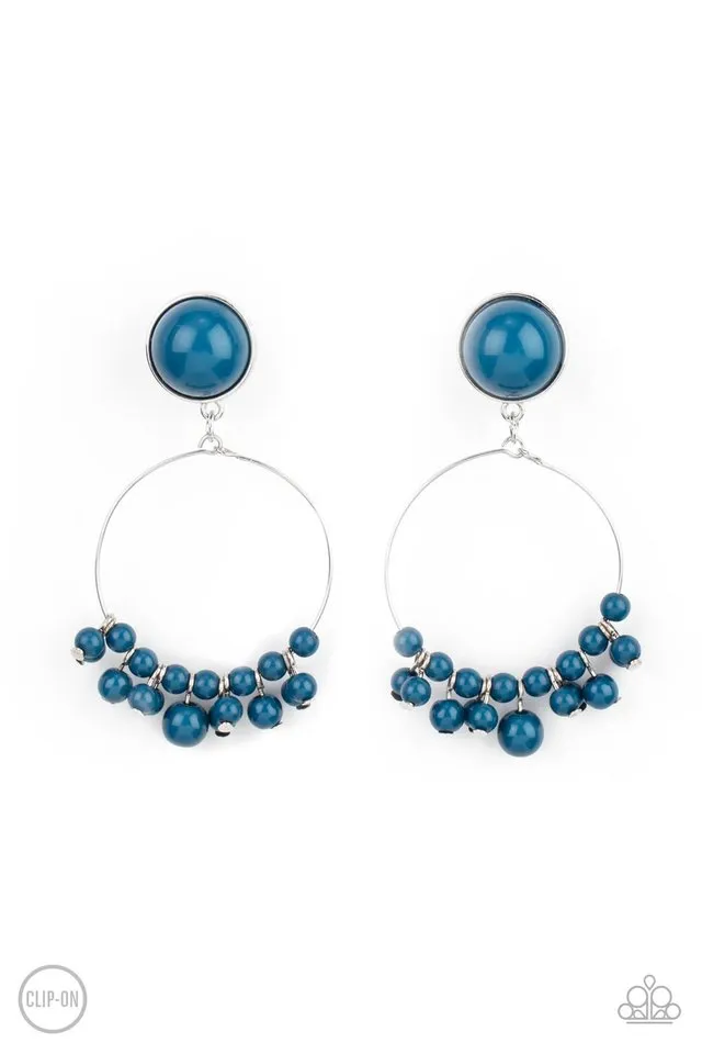 Paparazzi Earring ~ Cabaret Charm - Blue