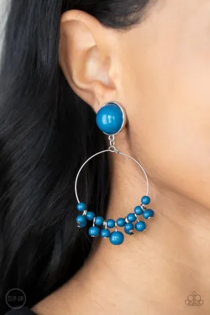 Paparazzi Earring ~ Cabaret Charm - Blue