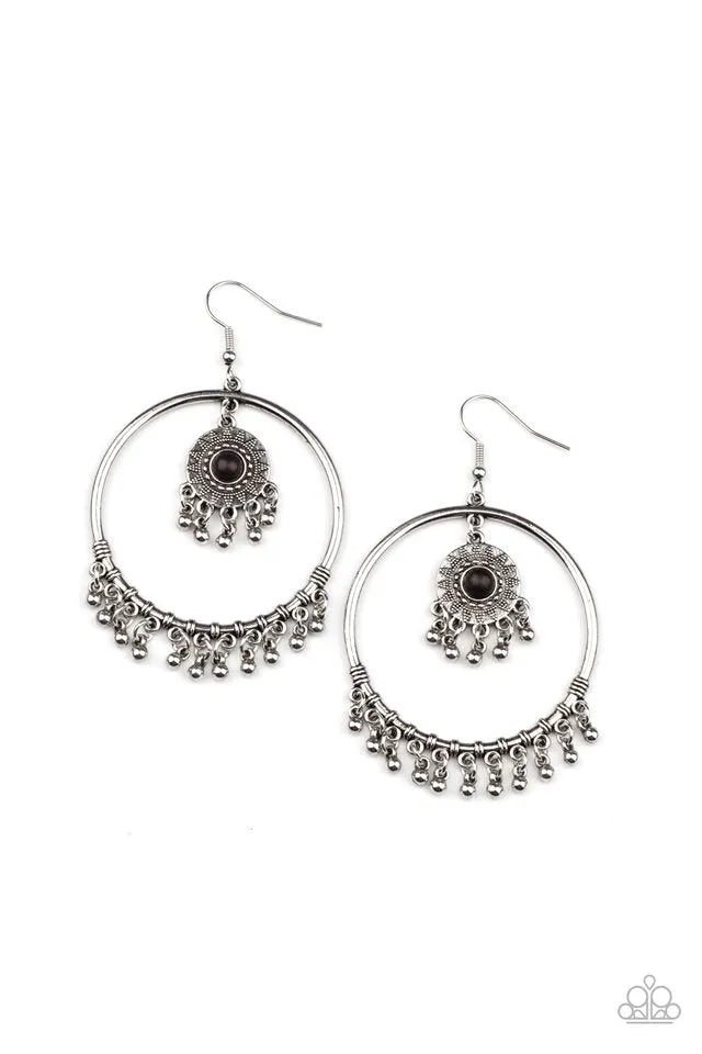 Paparazzi Earring ~ Sunny Equinox - Black