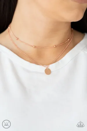 Paparazzi Necklace ~ Modestly Minimalist - Copper