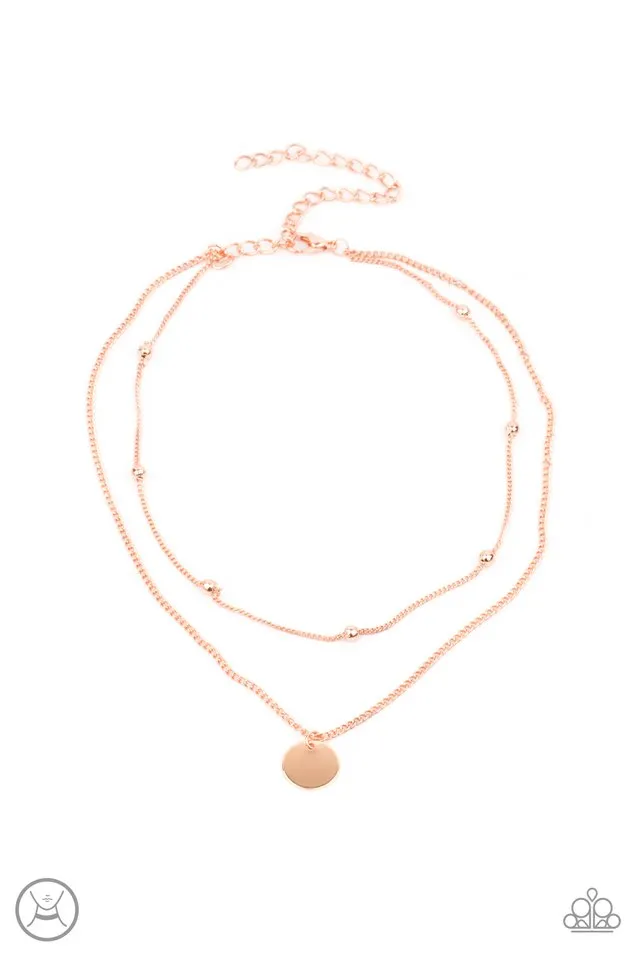 Paparazzi Necklace ~ Modestly Minimalist - Copper