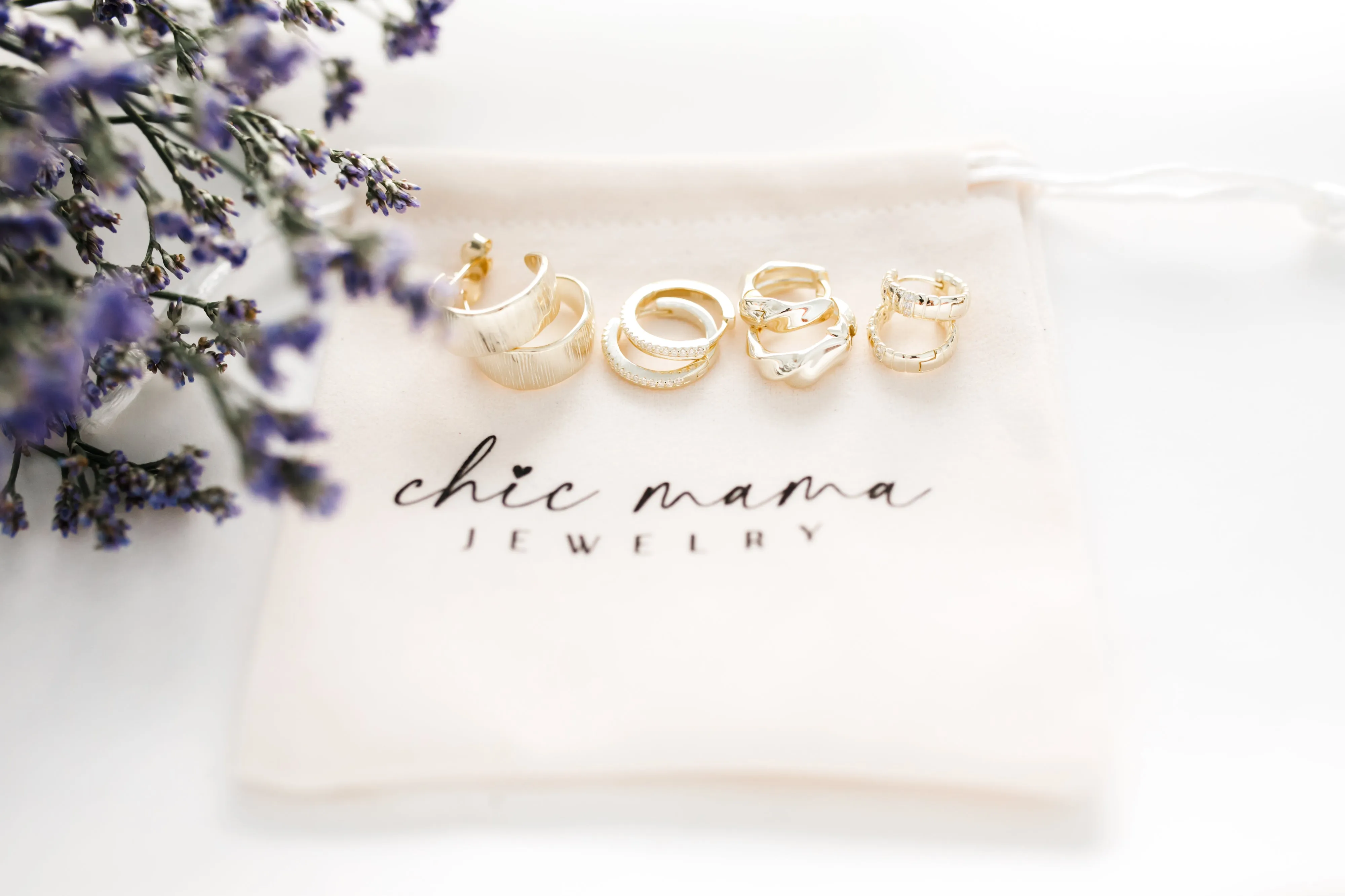 patchwork huggies { gold plated }