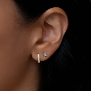 Pave Huggie Earrings - CZ