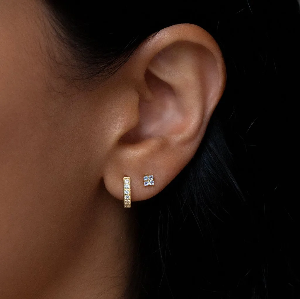 Pave Huggie Earrings - CZ