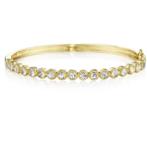 Penny Preville Round Bezel Moonstone Stacking Bangle Bracelet
