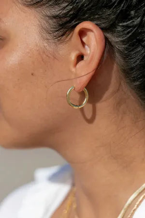 Perfect Medium 18kt Gold Filled Huggie Hoop Earrings