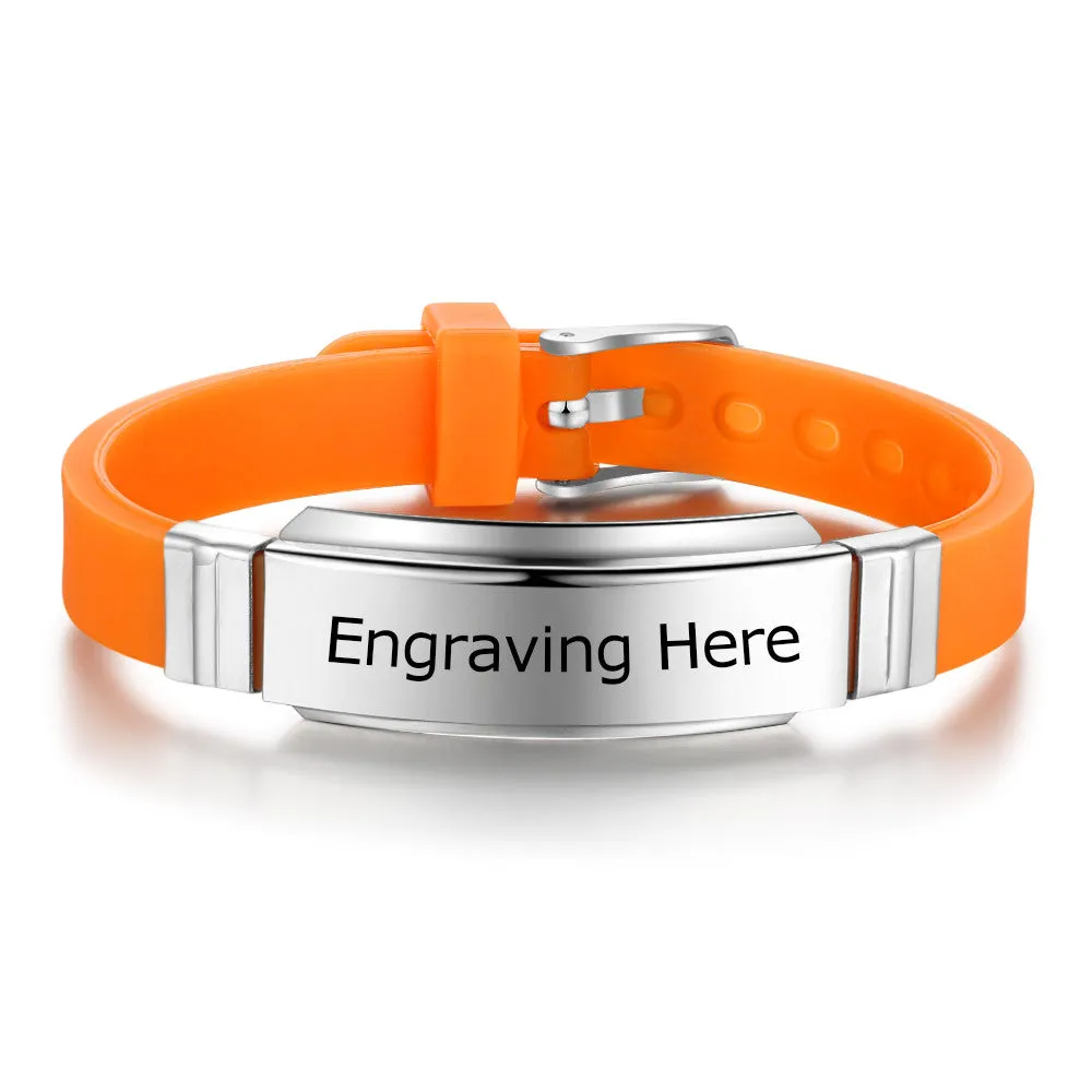 Personaliozed  Silica Gel Name Bracelet