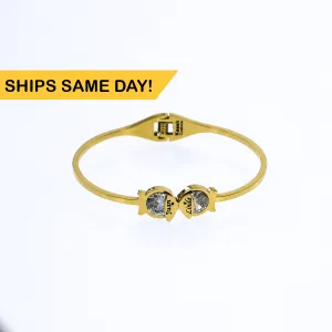 Personalized Golden Fish Bangle Bracelet for Her KCBB 11