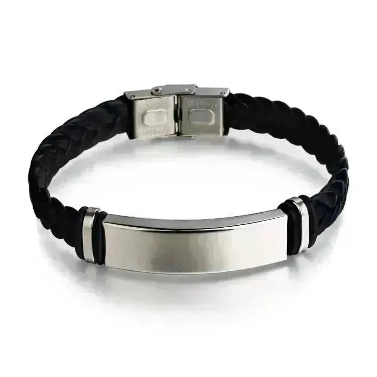 Personalized Jewelry Custom Bracelet for Women Men PU Leather Bracelet