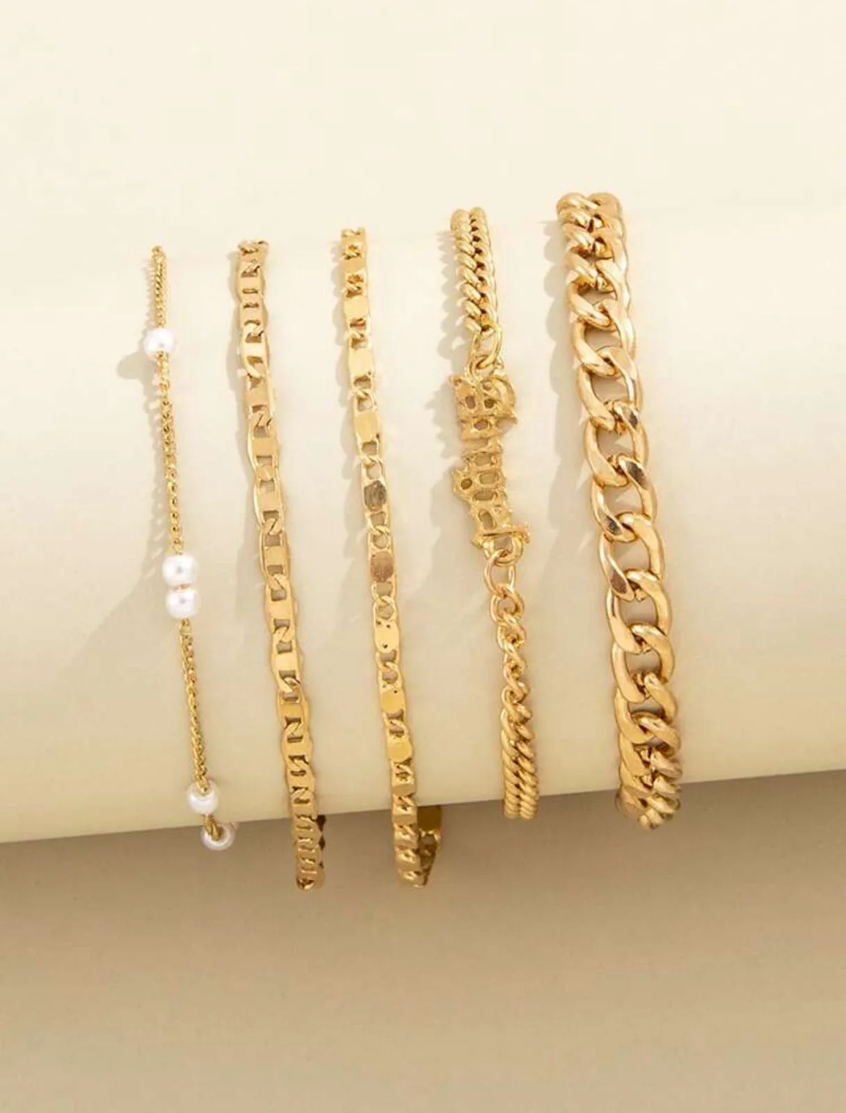 Personalized Pearl Chain Bracelets