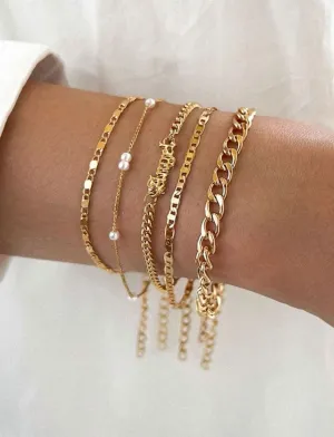 Personalized Pearl Chain Bracelets