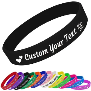 Personalized Silicone Wristbands, Custom Bulk Rubber Bracelets