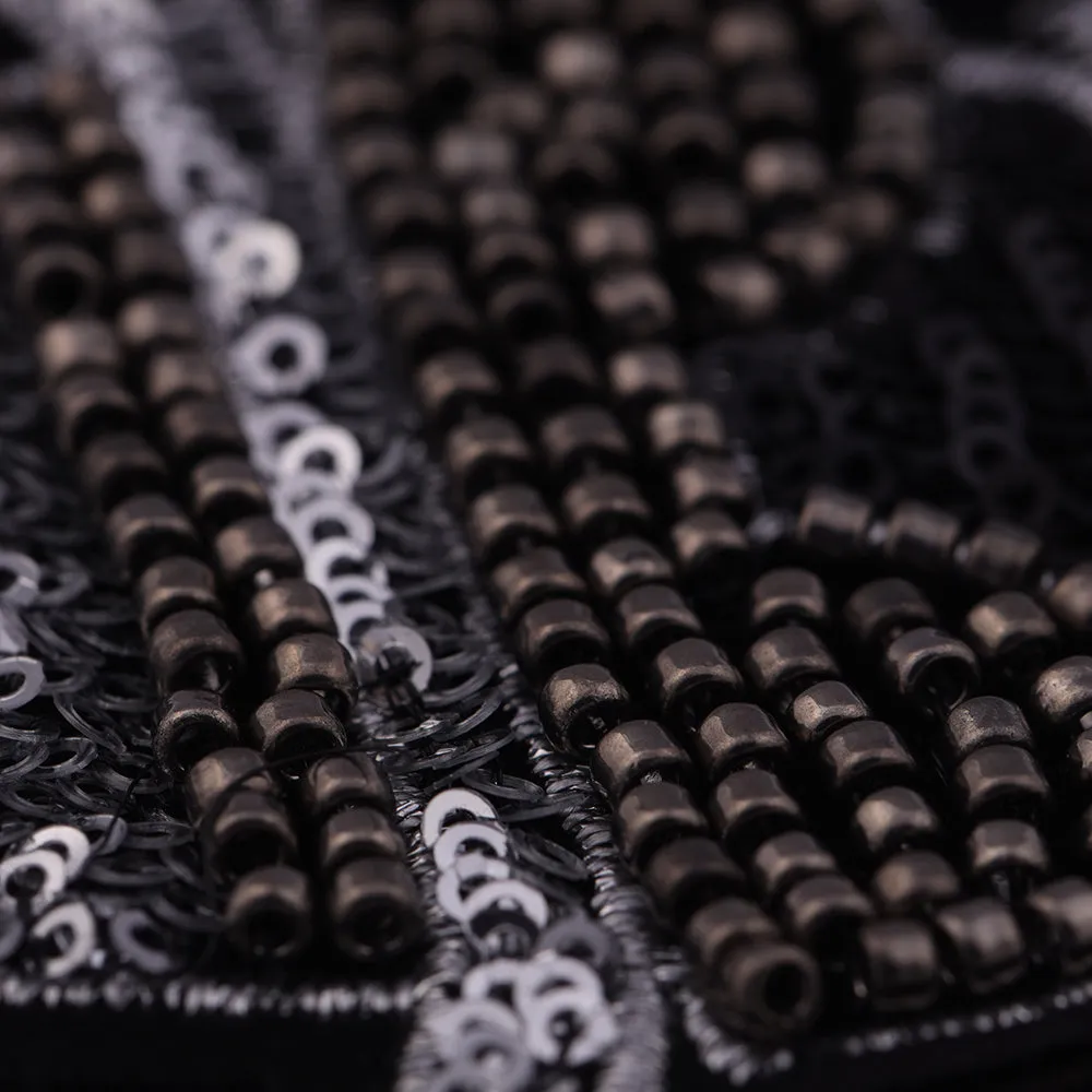 Premium Shiny Shimmery Glamorous Sequins Beaded Patch
