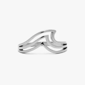 Pura Vida Bracelets Surfrider Triple Wave Ring - SILVER