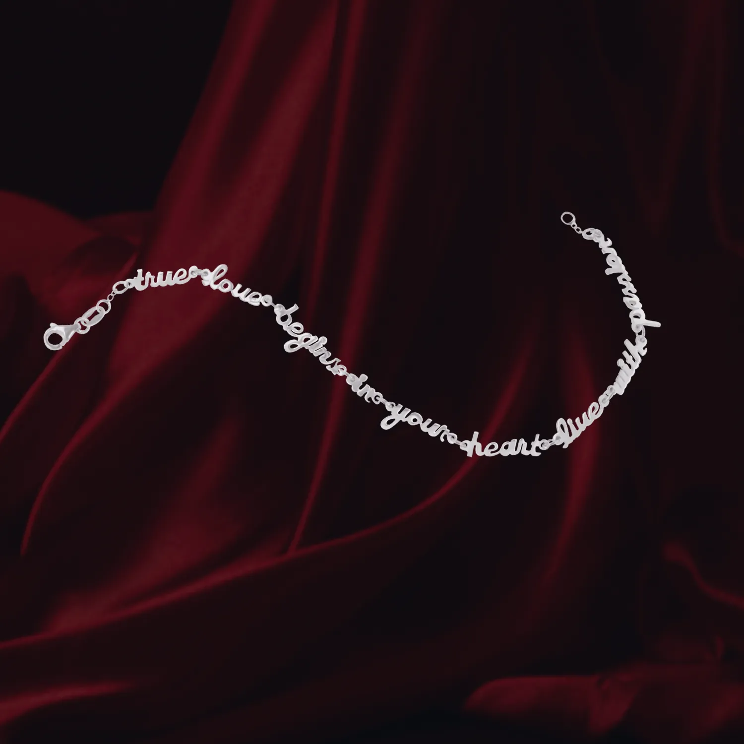 "True Love Begins In Your Heart Live With Passion" Bracelet