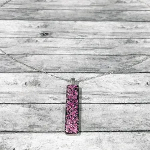 Remembrance Pendant Necklace Using Flower Petals