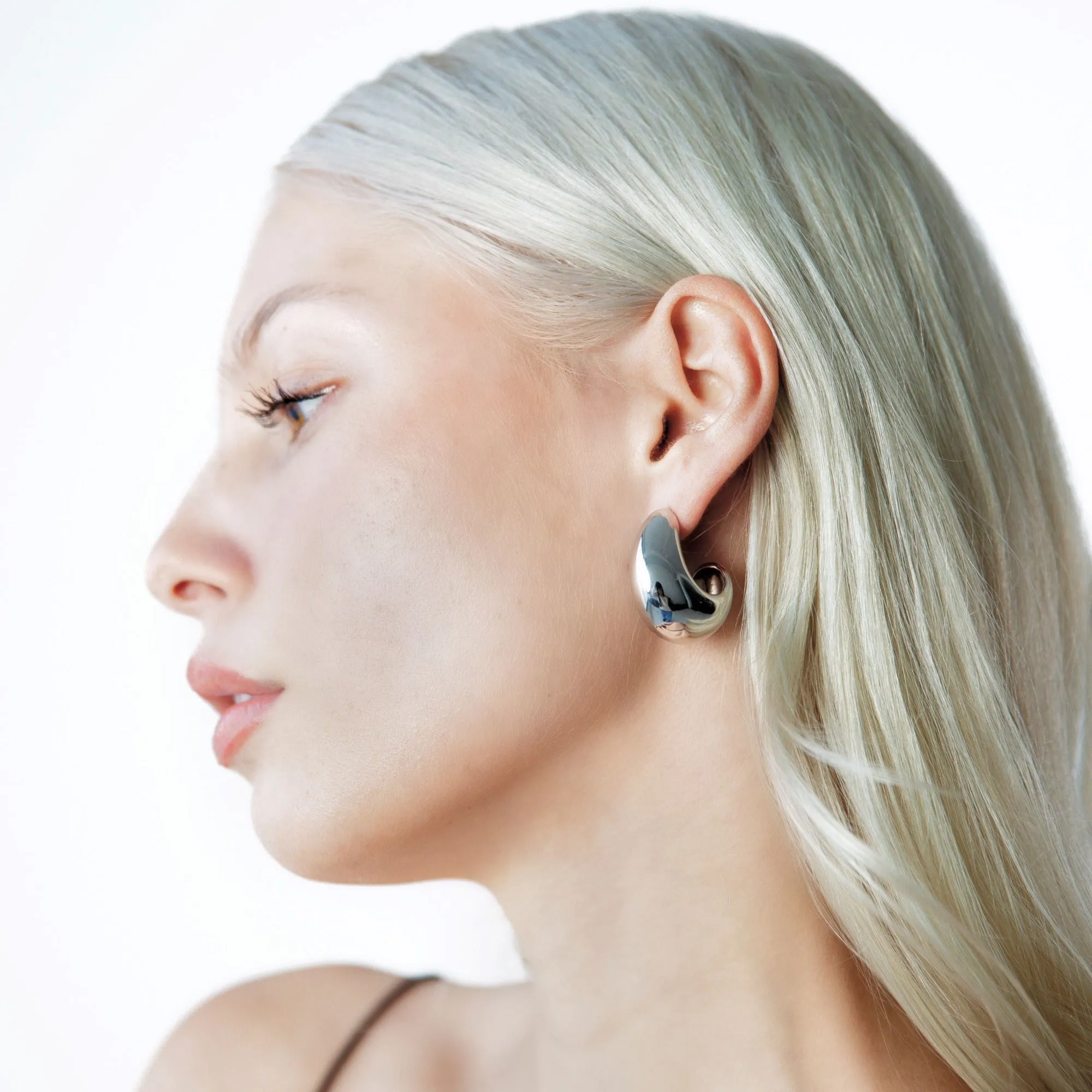 Renaissance Hoops - Silver Medium