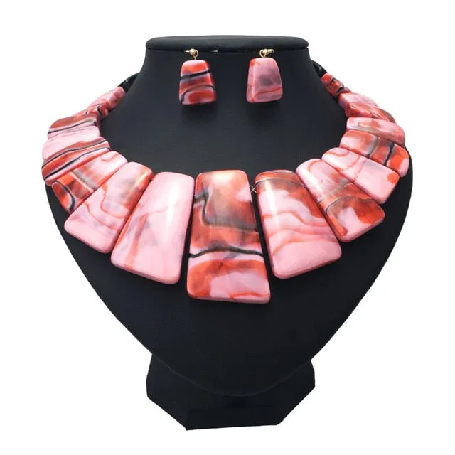 Resin Indian Necklace Jewelry Sets Ethnic Design