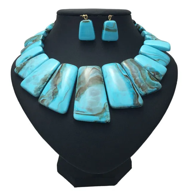 Resin Indian Necklace Jewelry Sets Ethnic Design